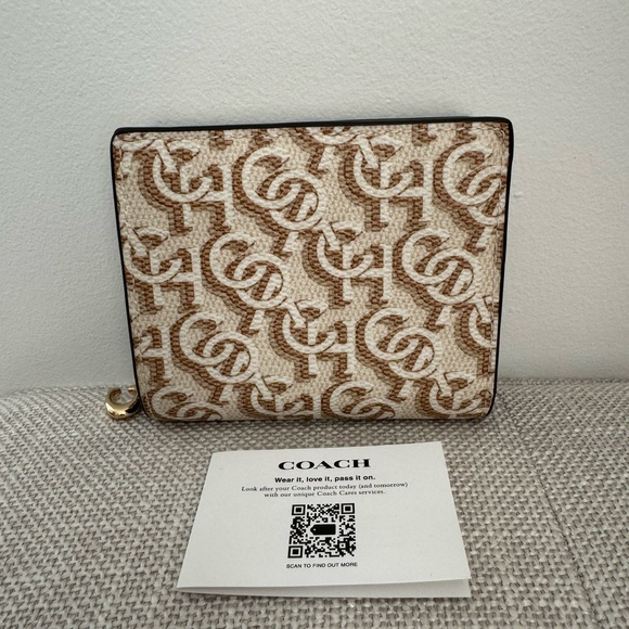 Snap Wallet With Coach Monogram Print - Picture 1 of 3